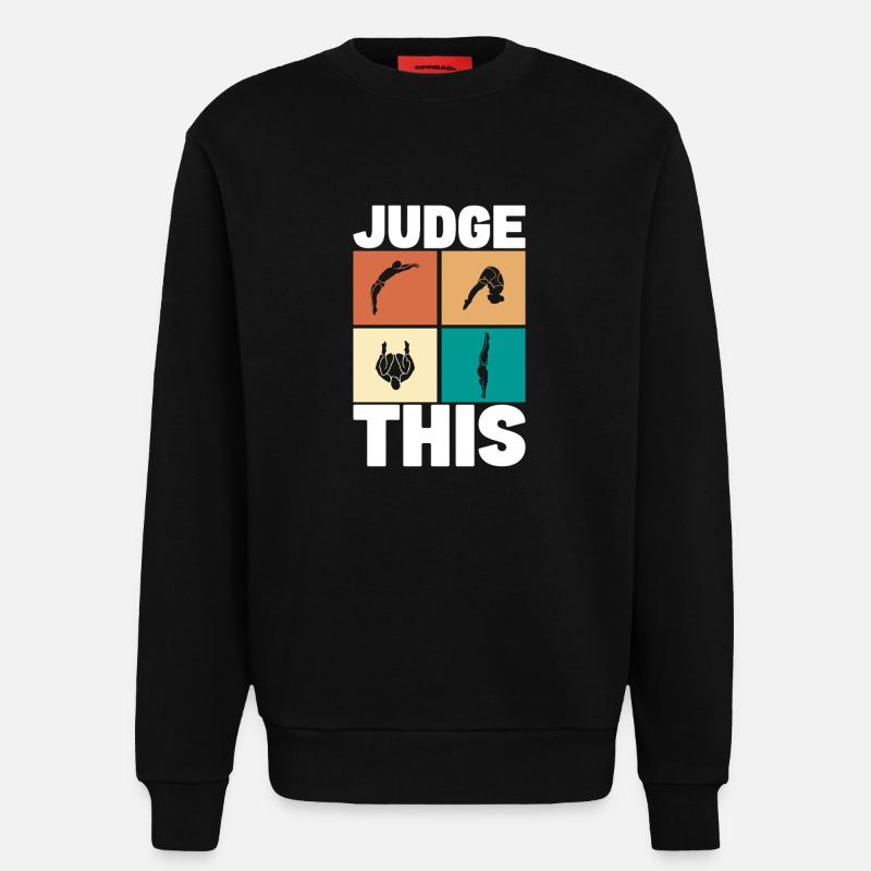 Diving diving board - Sweatshirt - made by SPREAD - SOLID BLACK