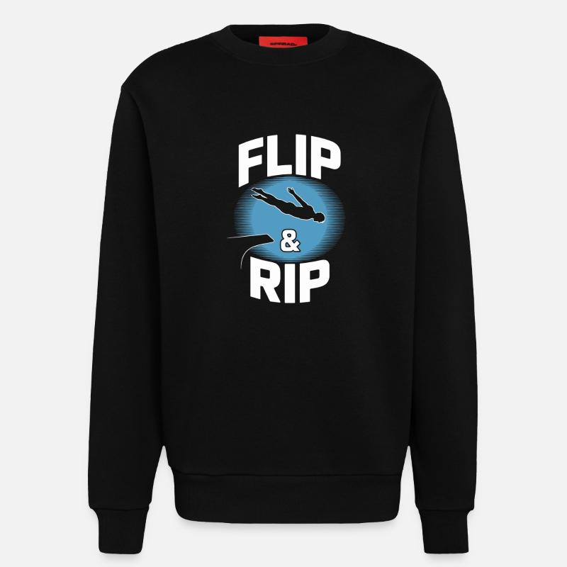 Diving diving board - Sweatshirt - made by SPREAD  - SOLID BLACK