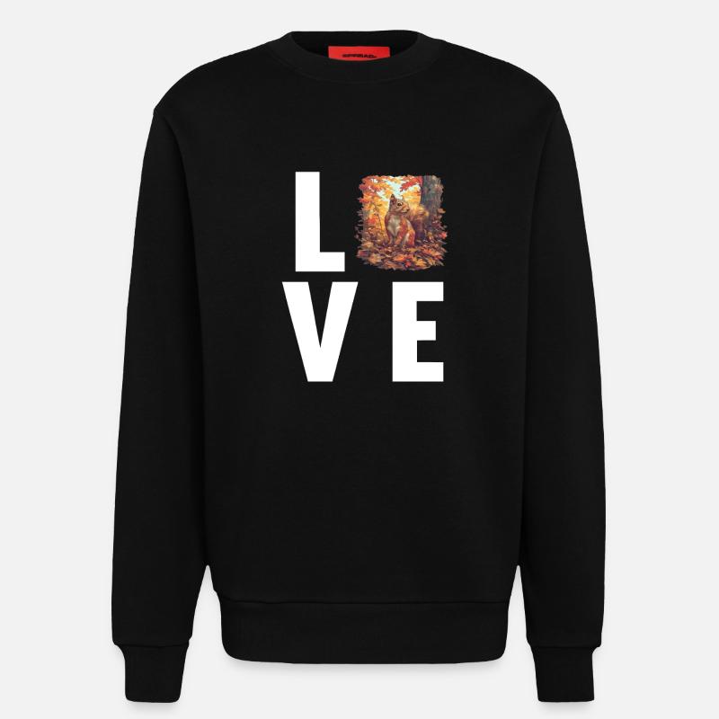Squirrel - Sweatshirt - made by SPREAD  - SOLID BLACK