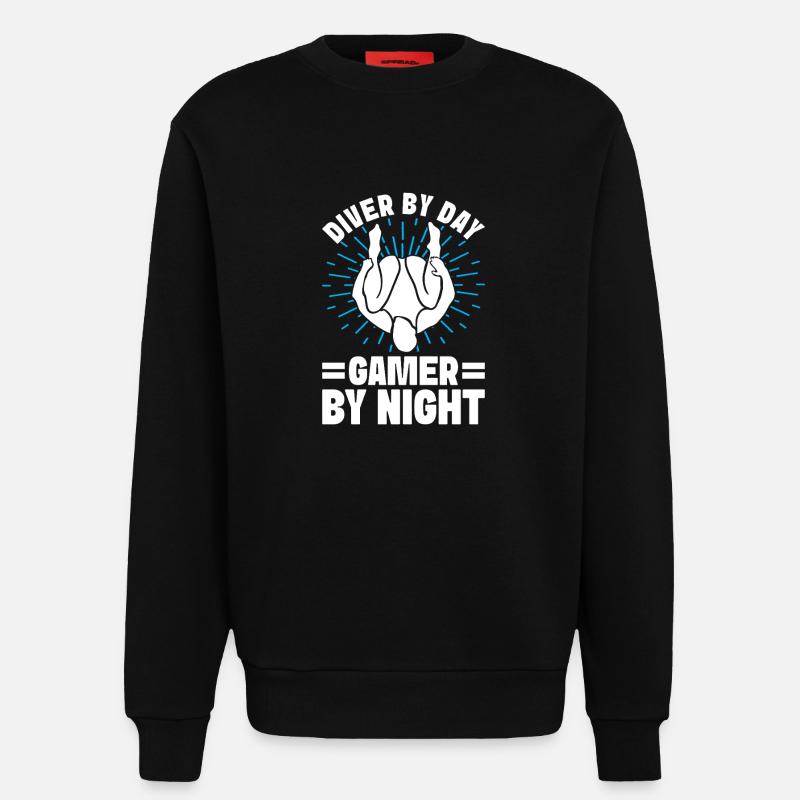 Diving diving board - Sweatshirt - made by SPREAD  - SOLID BLACK
