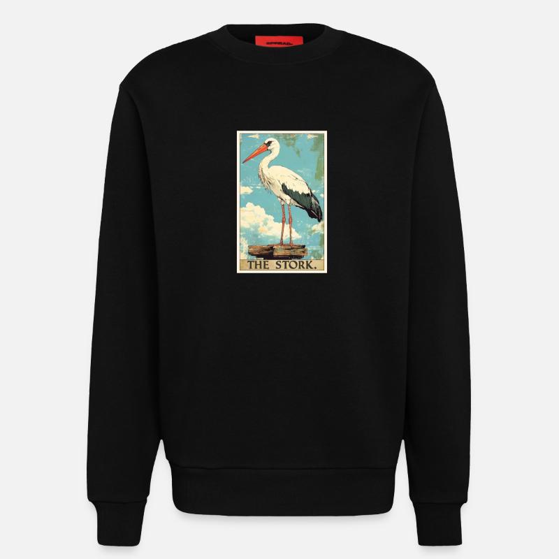 Storks Stork - Sweatshirt - made by SPREAD  - SOLID BLACK