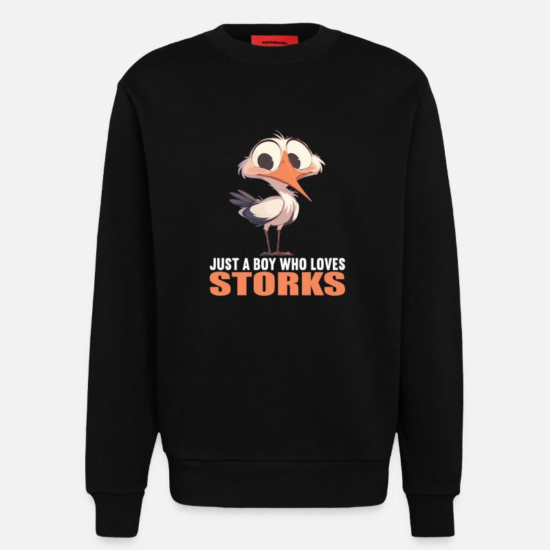 Storks Stork - Sweatshirt - made by SPREAD - SOLID BLACK