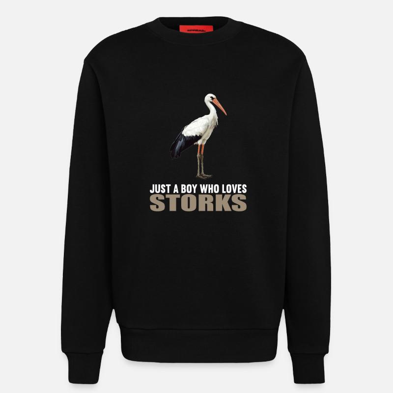 Storks Stork - Sweatshirt - made by SPREAD  - SOLID BLACK