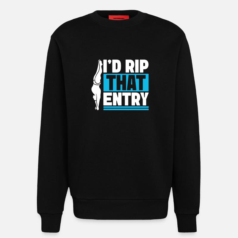 Diving diving board - Sweatshirt - made by SPREAD  - SOLID BLACK