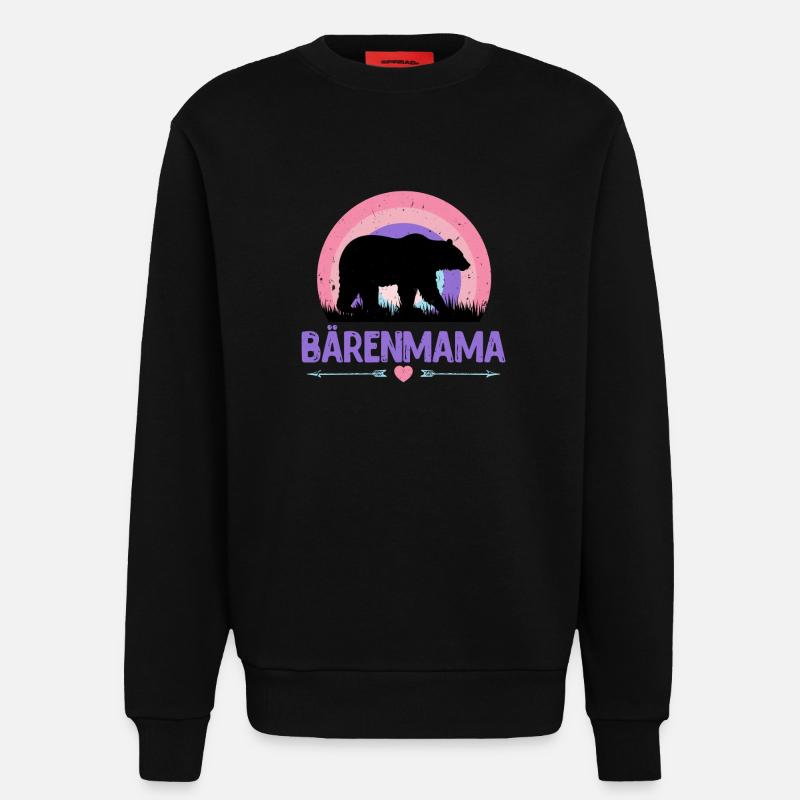 Werdende Mutter BÄRENMAMA Lustiges - Sweatshirt - made by SPREAD  - SOLID BLACK