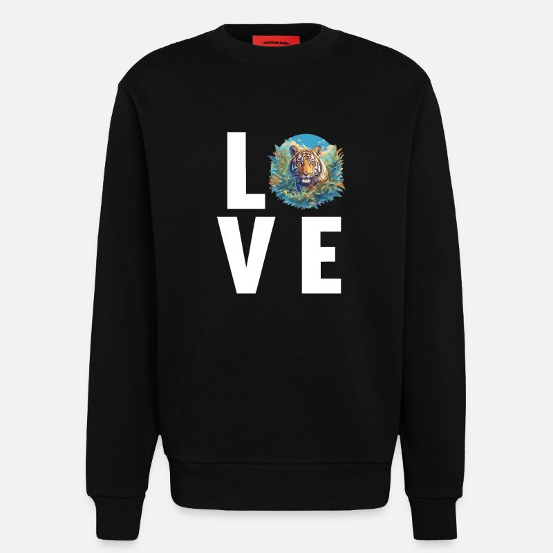 Sumatran tiger - Sweatshirt - made by SPREAD  - SOLID BLACK