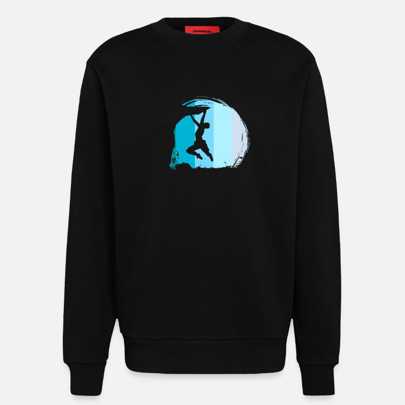 Klettern Kletterer Boulderer Retro - Sweatshirt - made by SPREAD  - SOLID BLACK