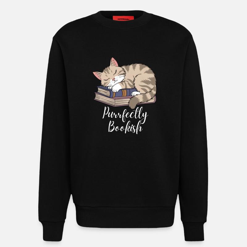 Perfekter Bücherwurm - Sweatshirt - made by SPREAD  - SOLID BLACK