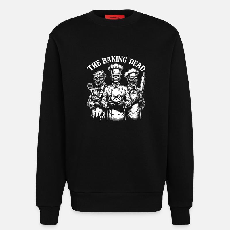 Baking Dead - backende Zombies - Sweatshirt - made by SPREAD  - SOLID BLACK
