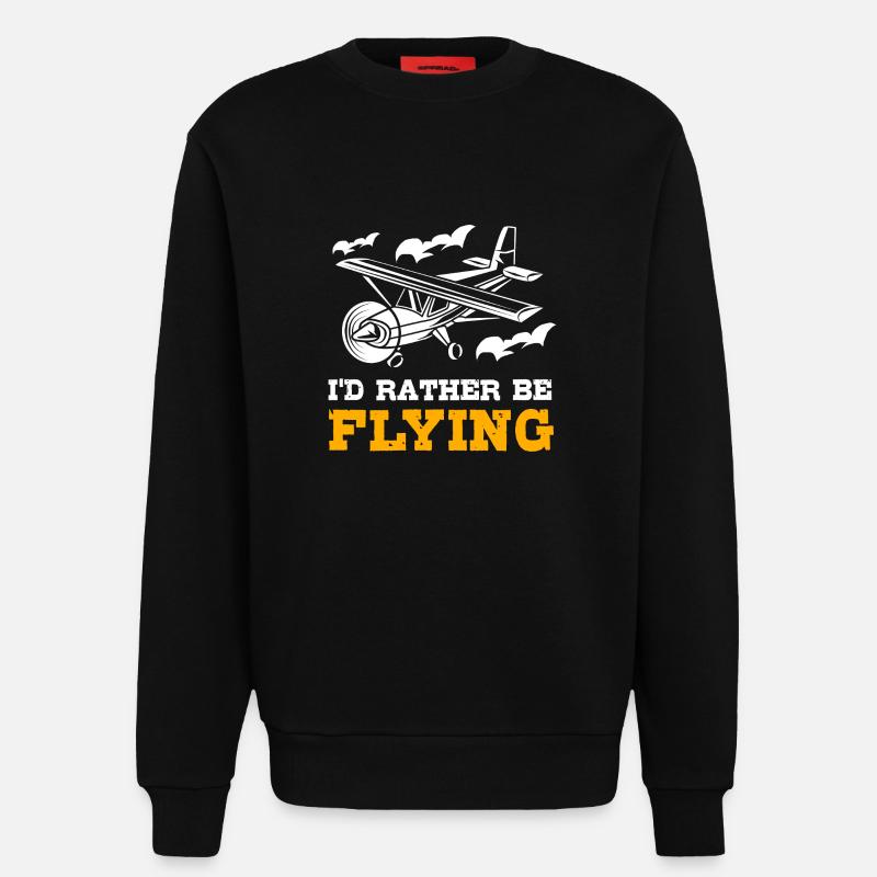 Pilot Flugzeug - Sweatshirt - made by SPREAD  - SOLID BLACK