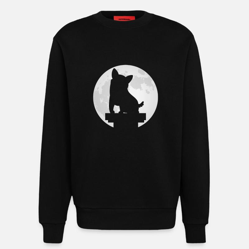 Corgi - Sweatshirt - made by SPREAD - SOLID BLACK