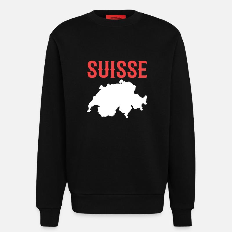 Schweiz Schweizer Schweizerdeutsch - Sweatshirt - made by SPREAD  - SOLID BLACK