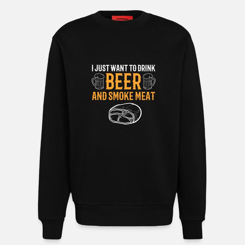 BBQ Bier - Sweatshirt - made by SPREAD  - SOLID BLACK