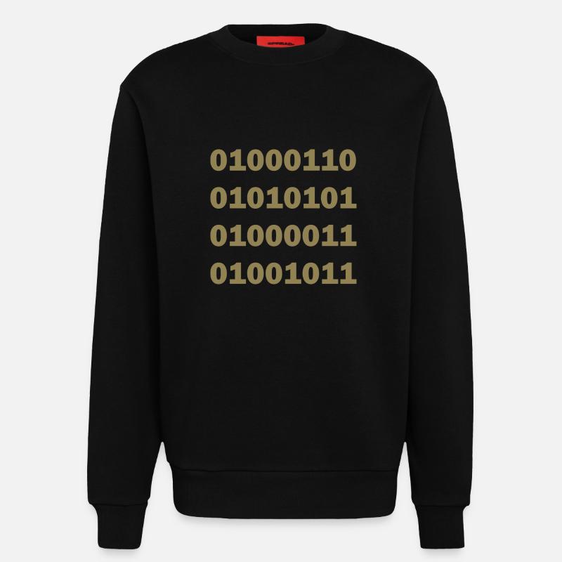 Binär Code Fuck - Sweatshirt - made by SPREAD  - SOLID BLACK