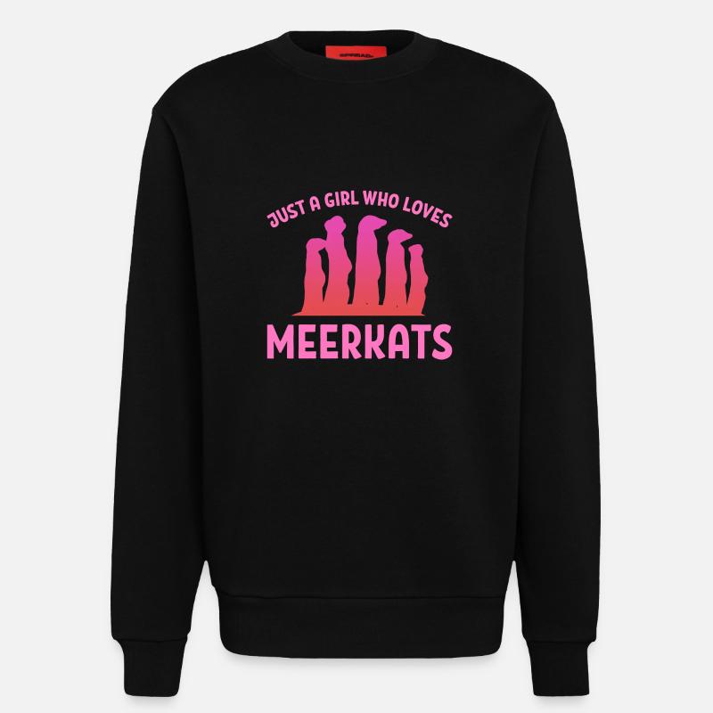 Erdmännchen Mädchen Tochter - Sweatshirt - made by SPREAD  - SOLID BLACK