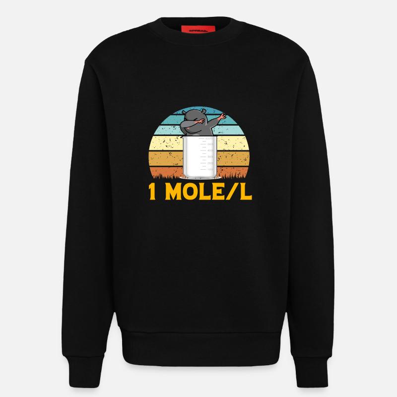 Mole Dabbing - Sweatshirt - made by SPREAD  - SOLID BLACK