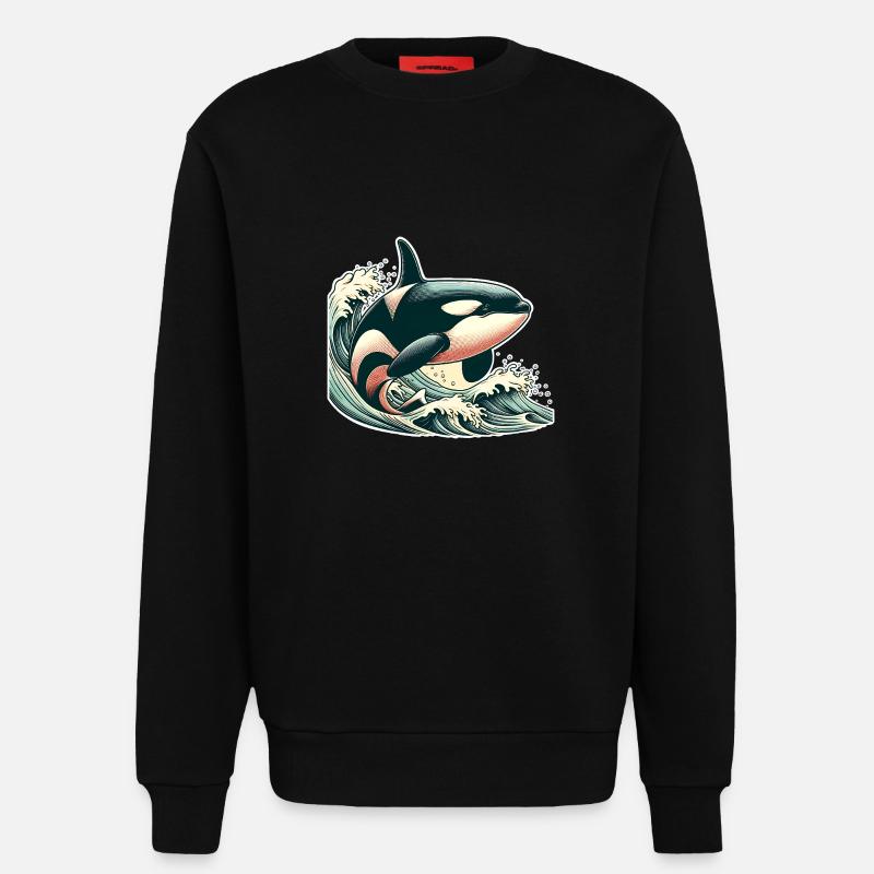 Orca Schwertwal - Sweatshirt - made by SPREAD  - SOLID BLACK