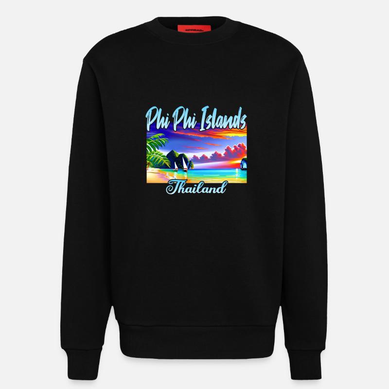 Phi Phi Islands - Sweatshirt - made by SPREAD  - SOLID BLACK