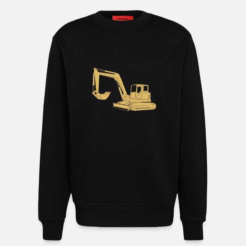 Baggerfahrer Silhouette - Baugeräteführer - Sweatshirt - made by SPREAD  - SOLID BLACK