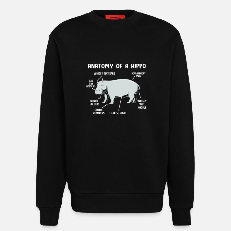 Nilpferd - Sweatshirt - made by SPREAD  - SOLID BLACK