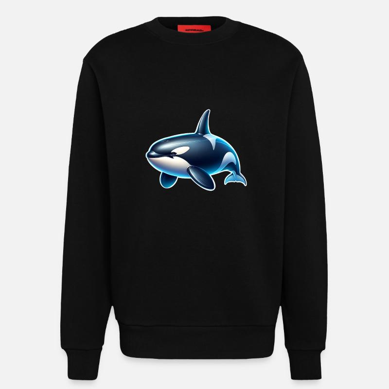 Orca Schwertwal - Sweatshirt - made by SPREAD  - SOLID BLACK