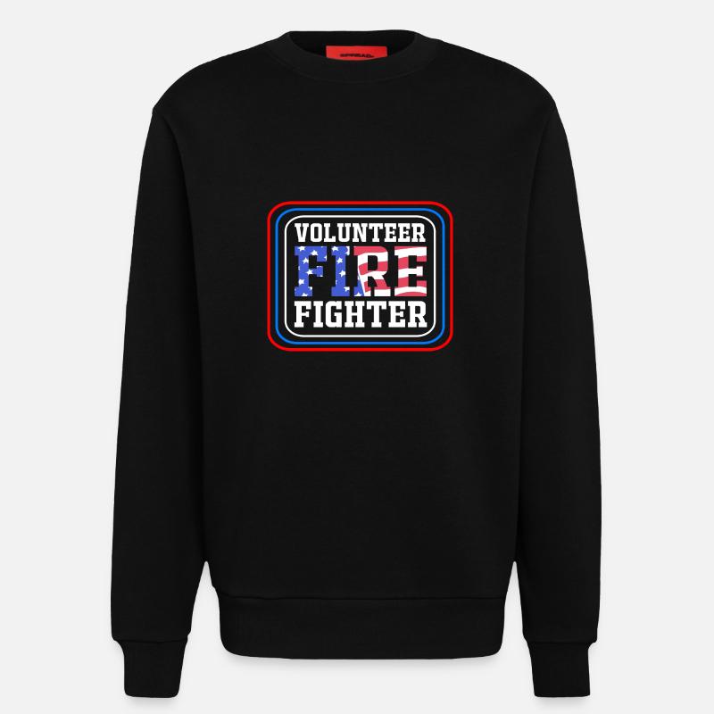 Pompier Pompier - Sweat bio décontracté fabriqué en UE - SOLID BLACK