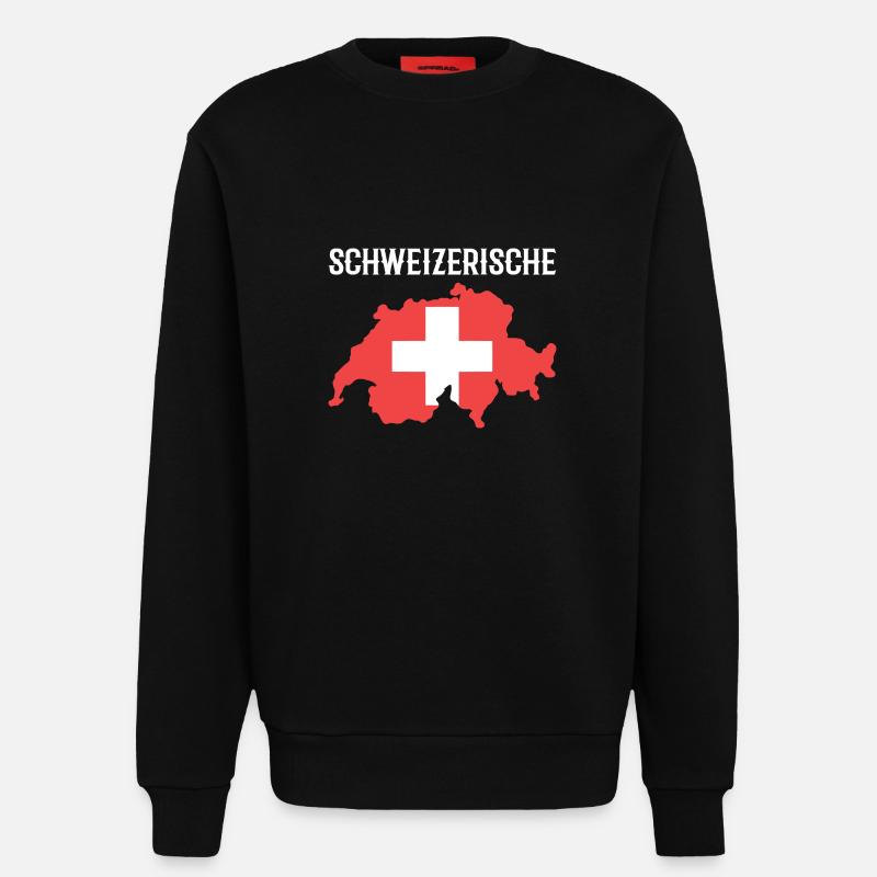 Schweiz - Sweatshirt - made by SPREAD  - SOLID BLACK