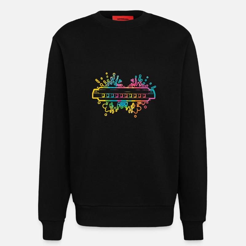 Harmonica Harmonica - Sweatshirt - made by SPREAD  - SOLID BLACK