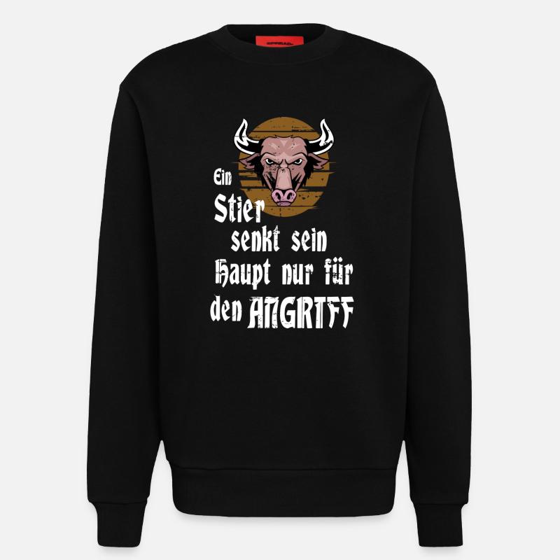 Ein Stier - Sweatshirt - made by SPREAD  - SOLID BLACK