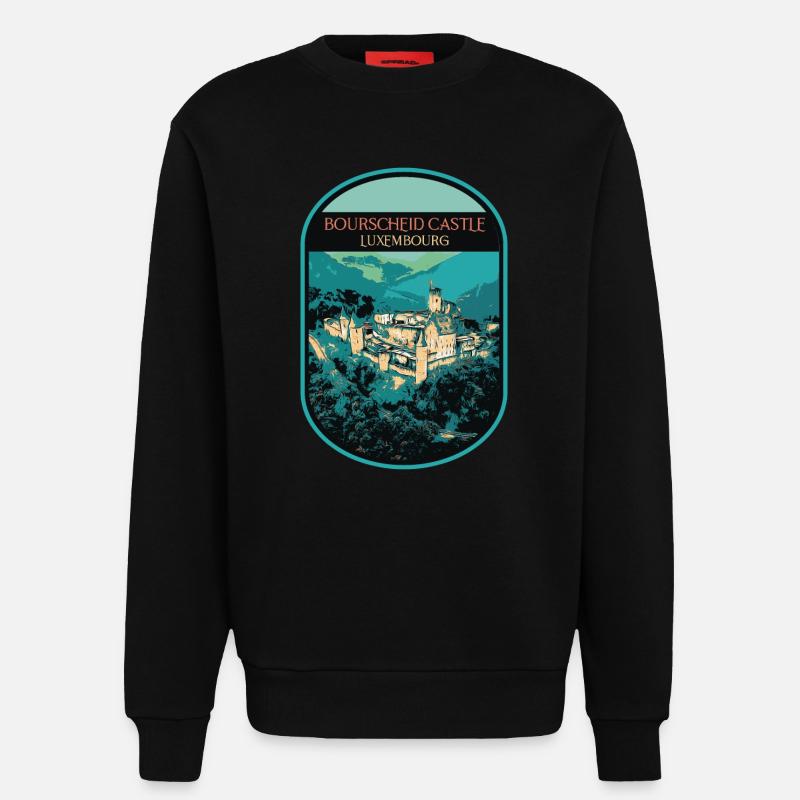 Schloss Bourscheid bestaunen - Sweatshirt - made by SPREAD  - SOLID BLACK