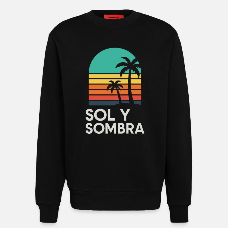 Boden und Schatten Sunset Palm - Sweatshirt - made by SPREAD  - SOLID BLACK