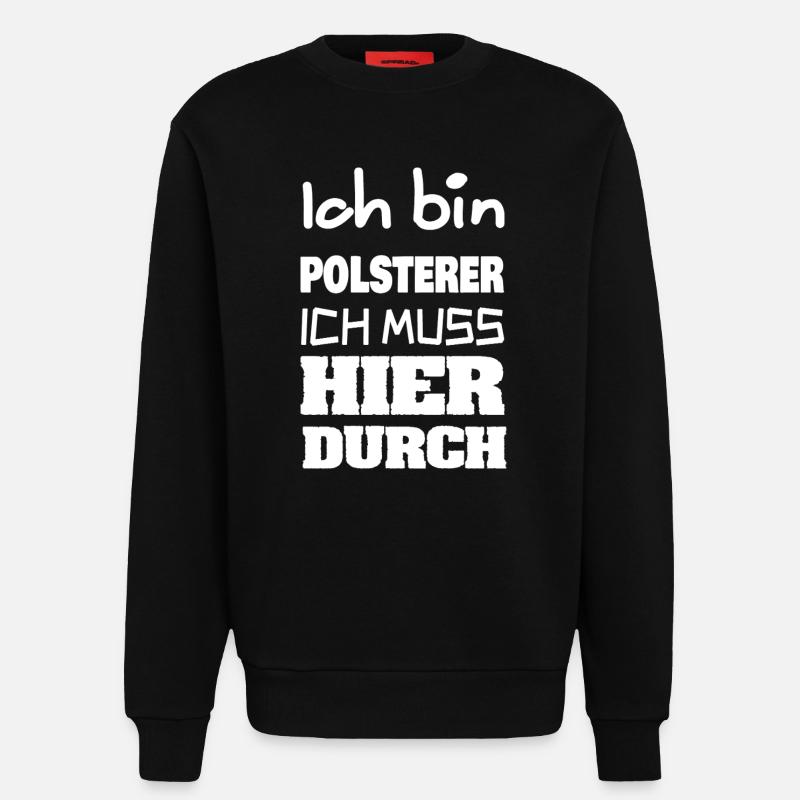 Job Polsterer - Sweatshirt - made by SPREAD - SOLID BLACK