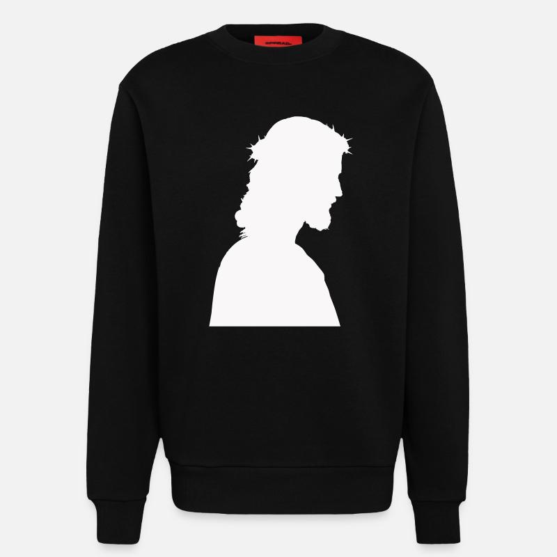 Jesus Christ Silhouette - Sweatshirt - made by SPREAD  - SOLID BLACK