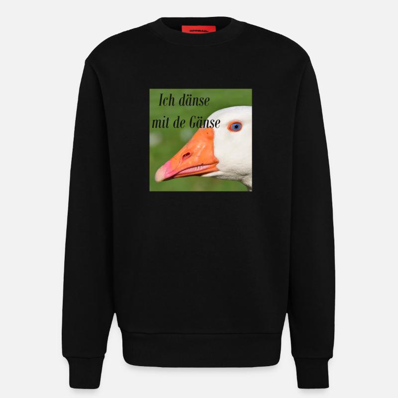 Ich dänse mit de Gänse - Sweatshirt - made by SPREAD - SOLID BLACK