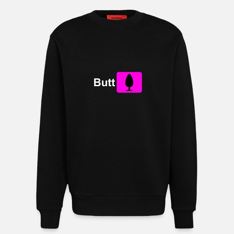 Butt Plug Icon Pink - Sweatshirt - made by SPREAD - SOLID BLACK