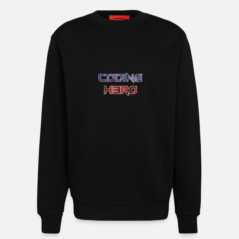 Coding Hero - programming hero - Sweatshirt - made by SPREAD  - SOLID BLACK