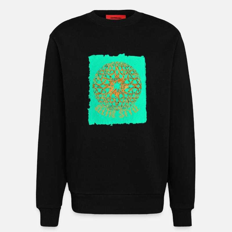 Nœud celtique 18 E 95 - Sweat bio décontracté fabriqué en UE - SOLID BLACK