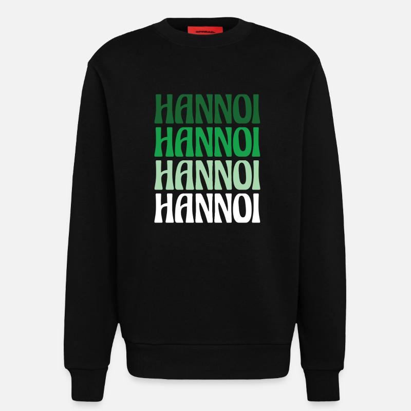 Hannoi Hanover Dialect Gift - Sweatshirt - made by SPREAD  - SOLID BLACK
