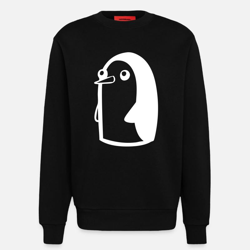 Süßer Pinguin Comic - Sweatshirt - made by SPREAD  - SOLID BLACK
