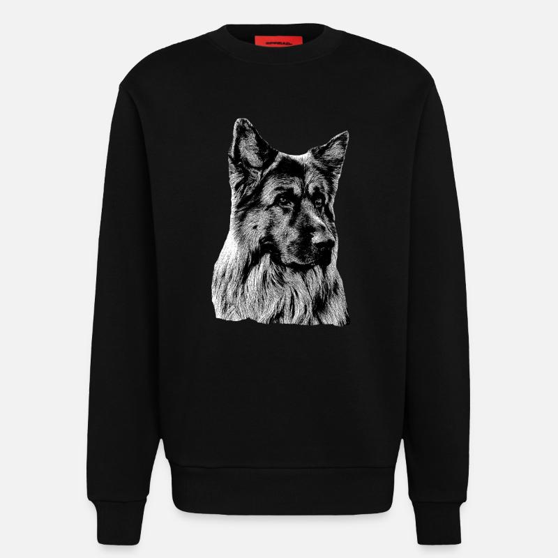 Schäferhund Deutscher Schäferhund German Shepherd - Sweatshirt - made by SPREAD  - SOLID BLACK