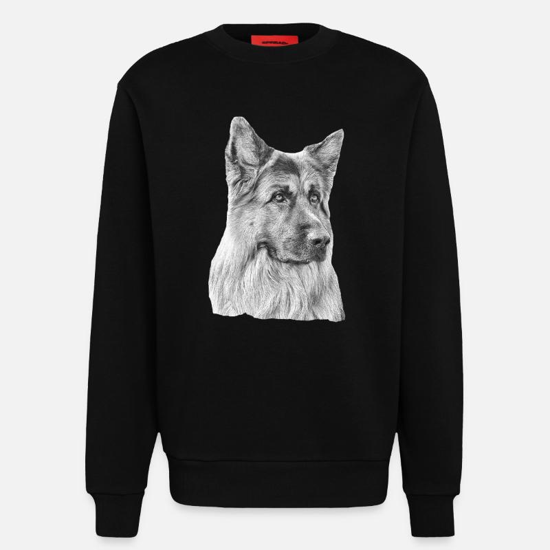 Altdeutscher Schäferhund Deutscher Schäferhund - Sweatshirt - made by SPREAD  - SOLID BLACK