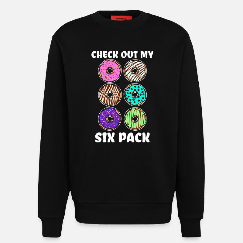 Funny statement donut candy snacking - Sweatshirt - made by SPREAD  - SOLID BLACK