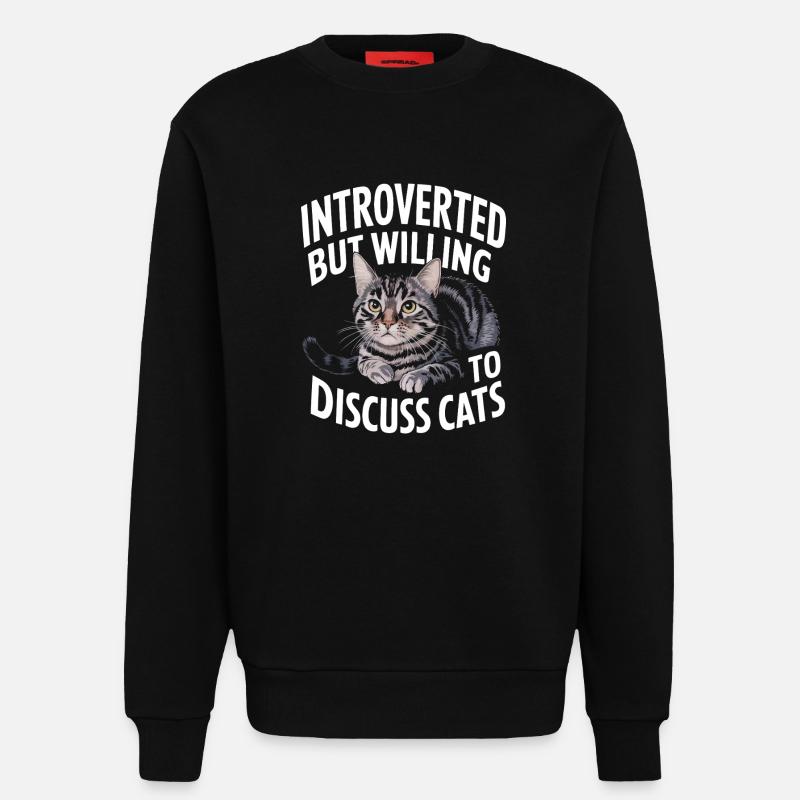 Introvert, antisocial, introvert - Sweatshirt - made by SPREAD  - SOLID BLACK
