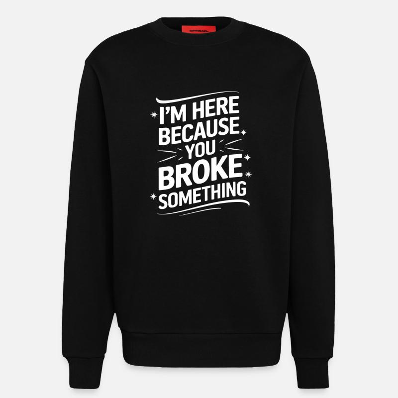 Technischer Support Computerfreak Nerd - Sweatshirt - made by SPREAD - SOLID BLACK
