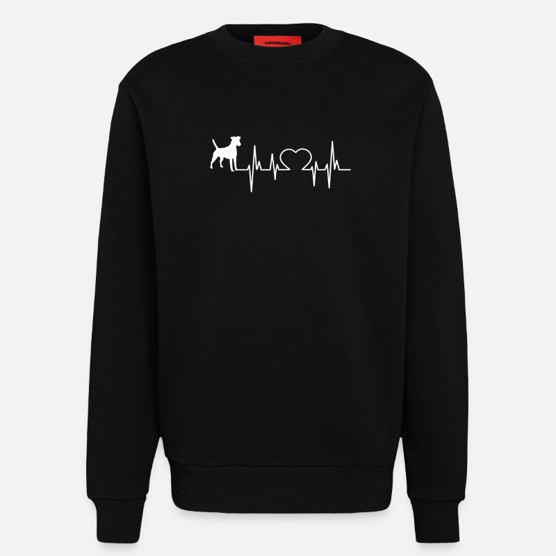 Glatthaar-Foxterrier Geschenk Shirt - Sweatshirt - made by SPREAD  - SOLID BLACK