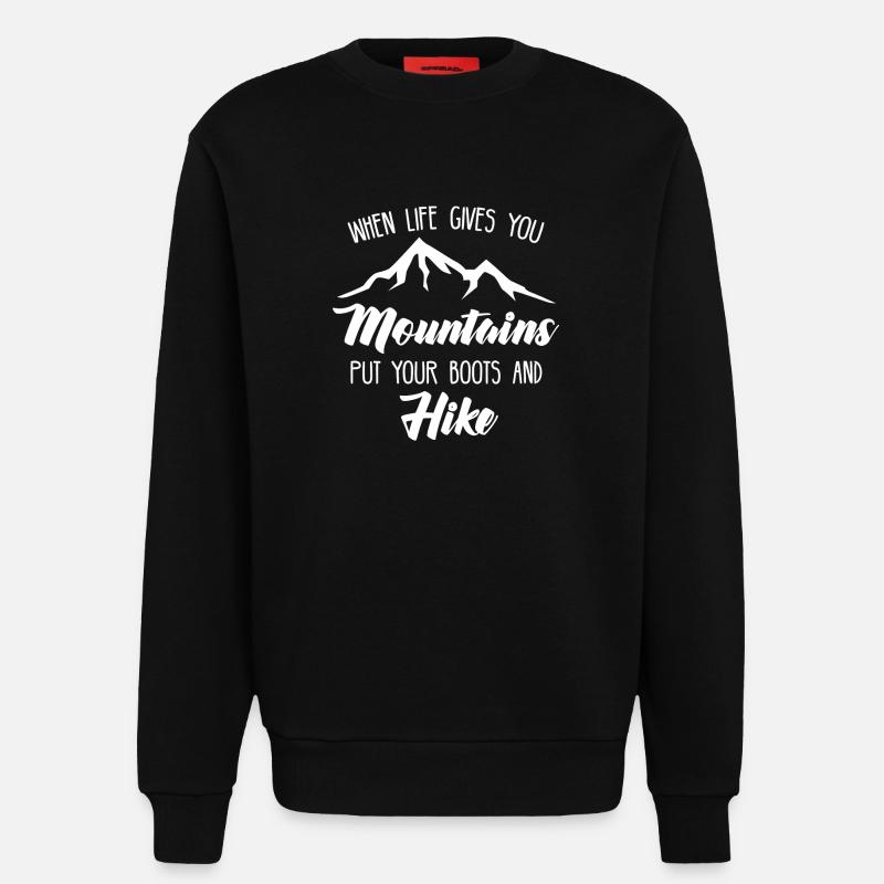 Climbing - climbing - gift - Sweatshirt - made by SPREAD - SOLID BLACK