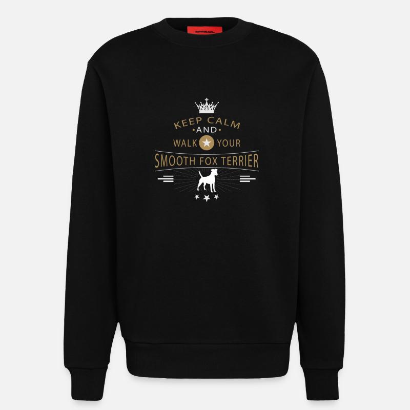 Glatthaar-Foxterrier Shirt - Sweatshirt - made by SPREAD  - SOLID BLACK