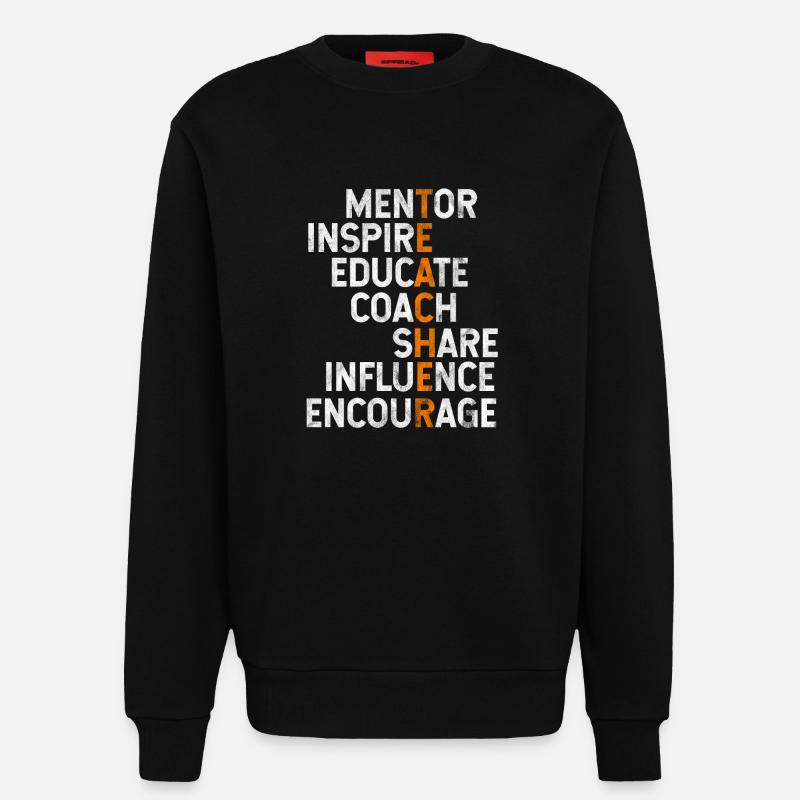 Geschenk für Lehrer oder Lehrerin - Sweatshirt - made by SPREAD  - SOLID BLACK