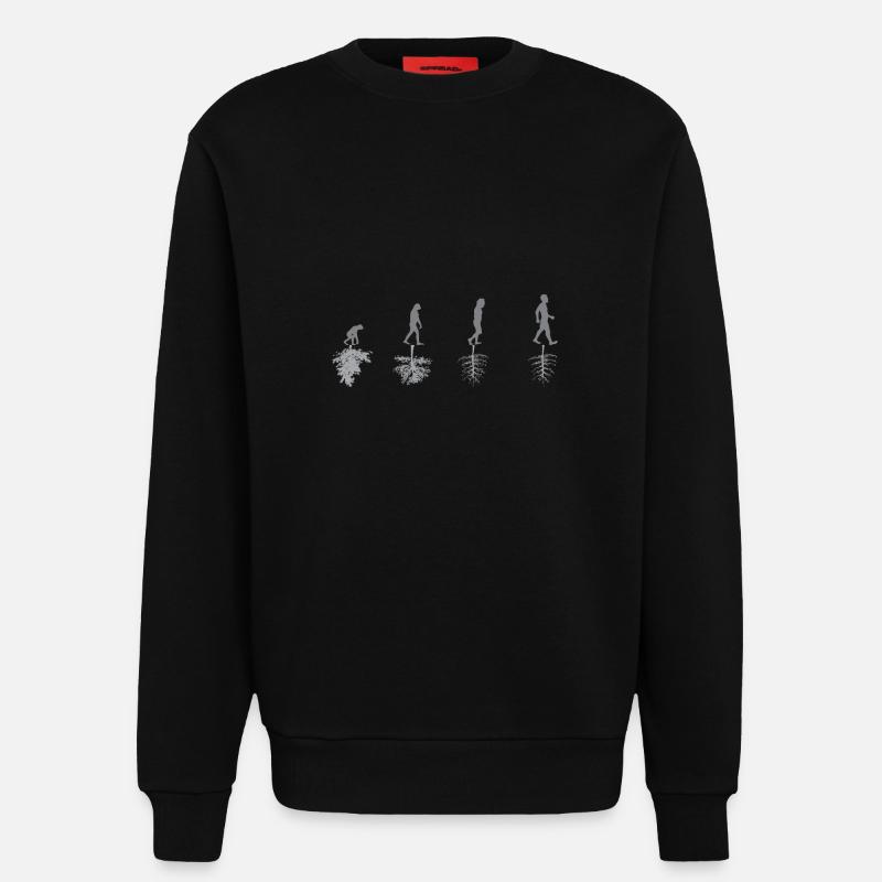 Evolution - Umwelt - Sarkasmus - Natur - Geschenk - Sweatshirt - made by SPREAD  - SOLID BLACK