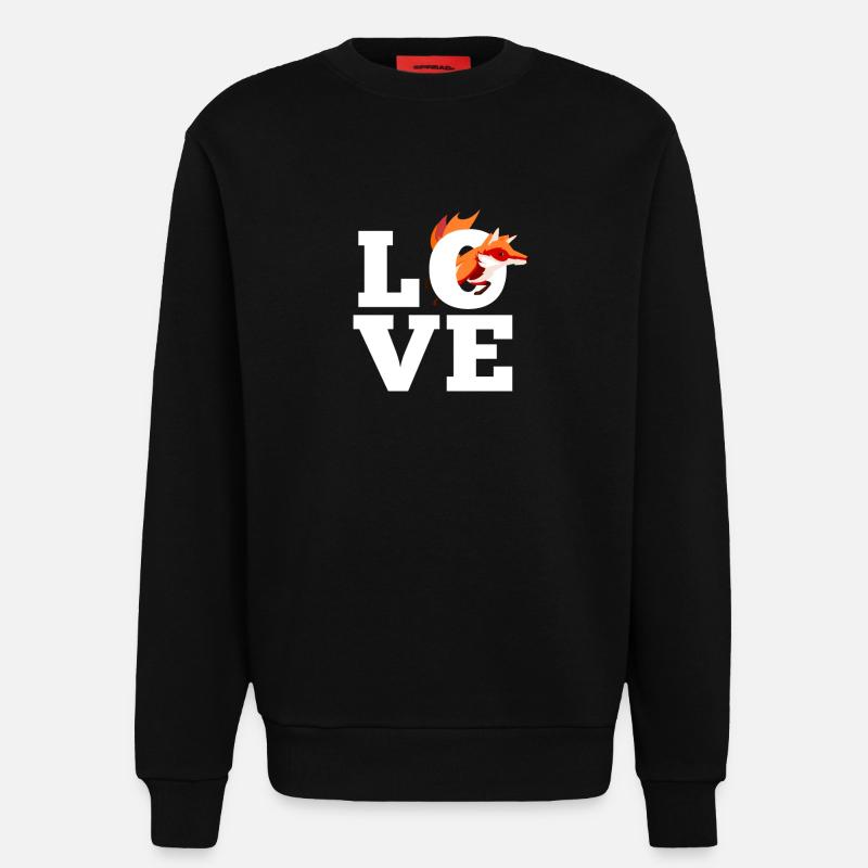 Fuchs Love Fox - Sweatshirt - made by SPREAD  - SOLID BLACK